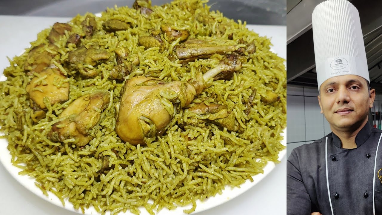 Зеленый куриный пулао вкуснее куриного бирьяни | Куриный пулао | Зеленый куриный пулао | Шеф-пова...