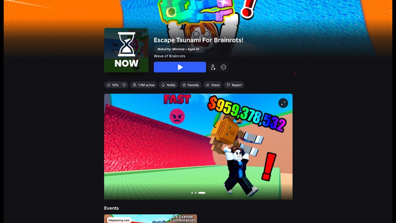 Escape Tsunami For Brainrot  #live #shorts