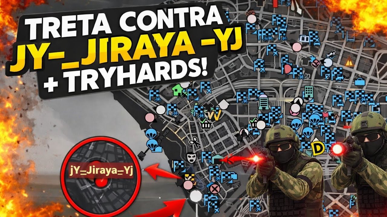 TRETA INSANA contra @jiraya_OG e vários TRYHARDS no GTA Online! 