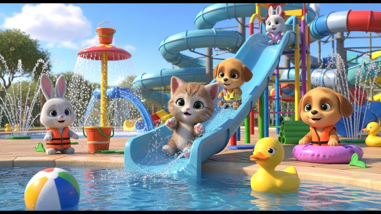 Water Park Song | Fun Summer Rhyme for Kids | Nursery Songs for Toddlers & Babies