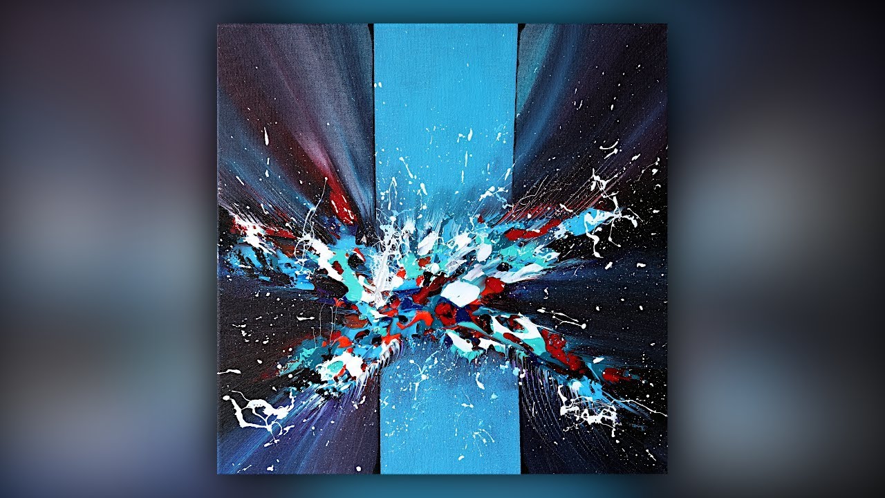 Abstract Art / Painting Technique / Acrylics / Colorful / Demo #050