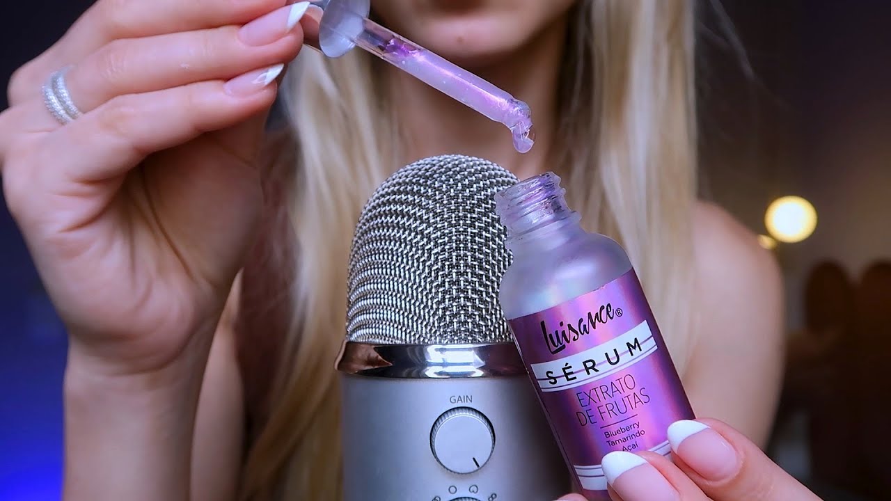 ASMR - TRATAMENTO CALMANTE NO SEU ROSTO ✨ sons em camadas com música