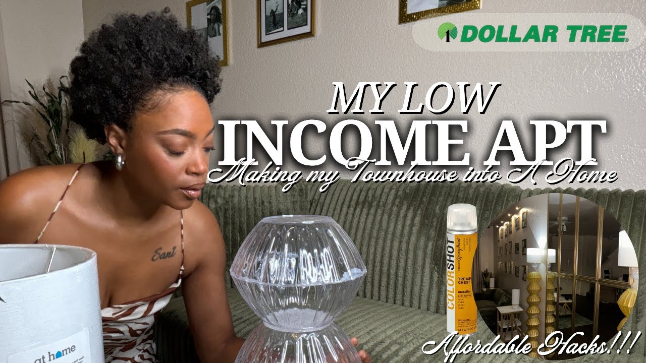Living in the projects + Budget living with style + Dollar Tree DIY| My Low Income Apt in DALLAS TX