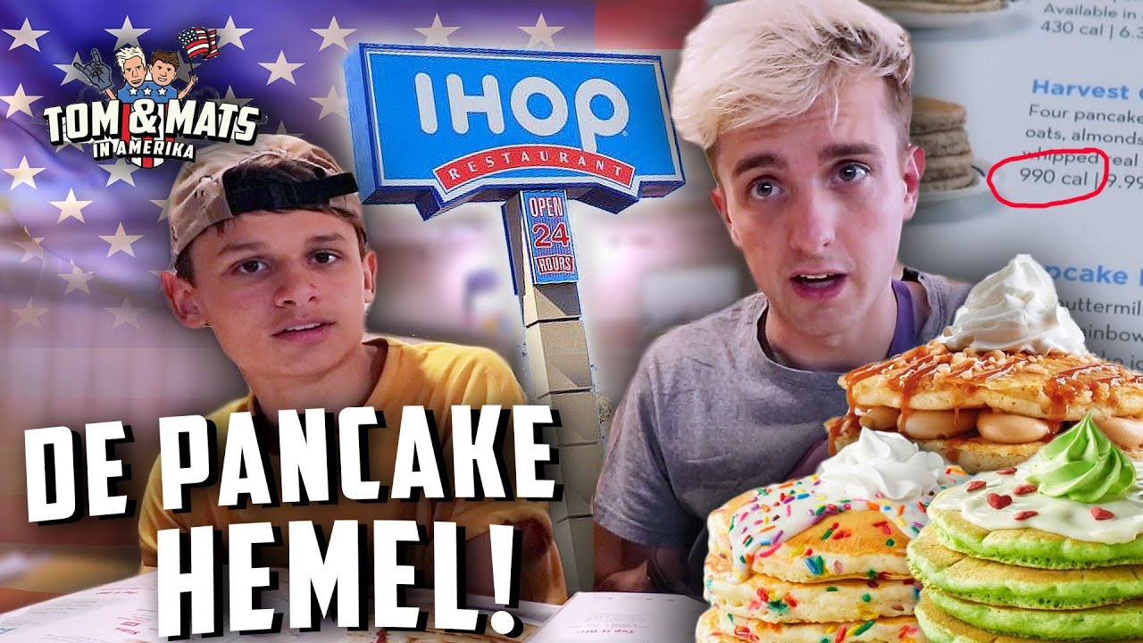 DEZE PANCAKES ZIJN 1000 CALORIEËN!! 💥😨  (IHOP) | Tom & Mats in Amerika #5