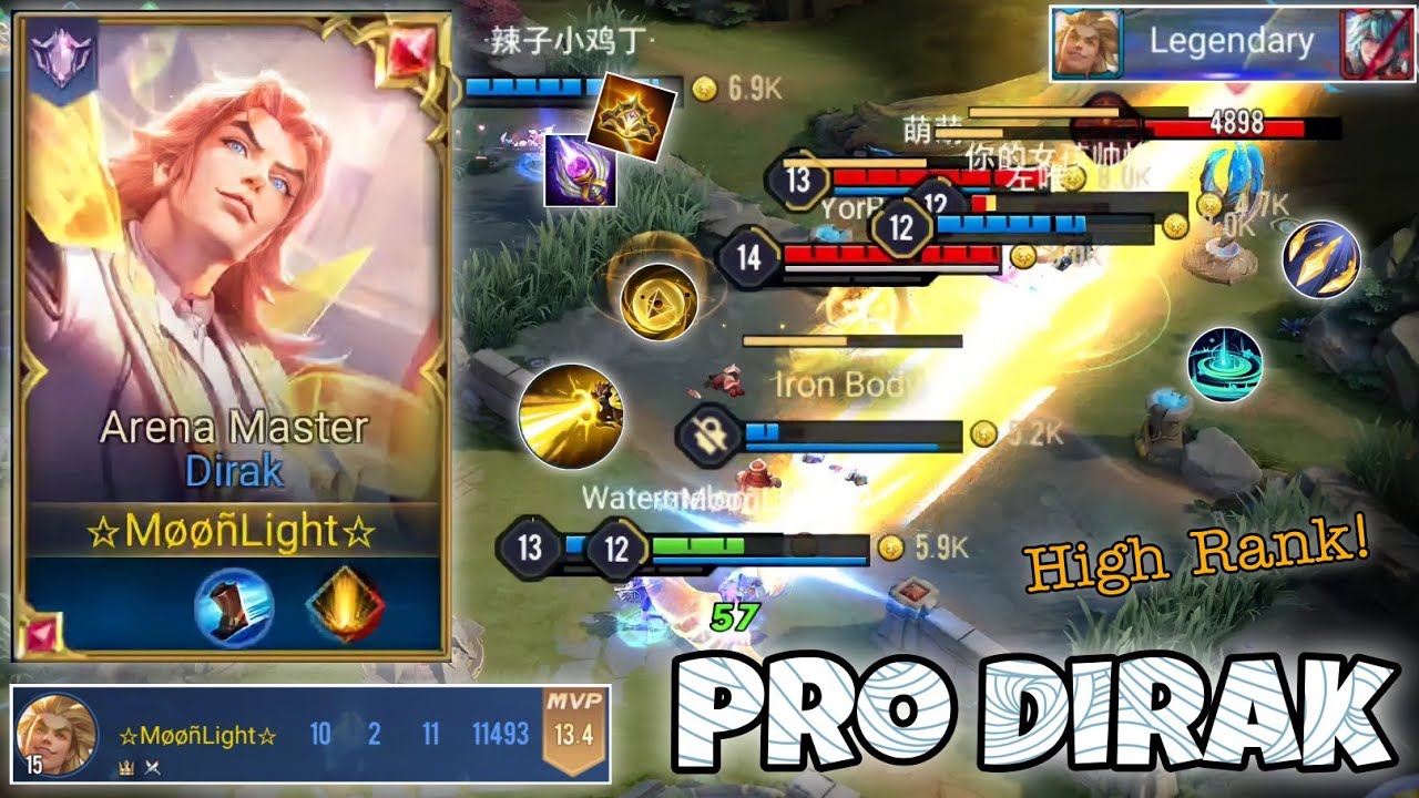 Dirak Pro Gameplay | High Rank Player Insane Battle | Arena of Valor | Li&ecirc;n Qu&acirc;n mobile