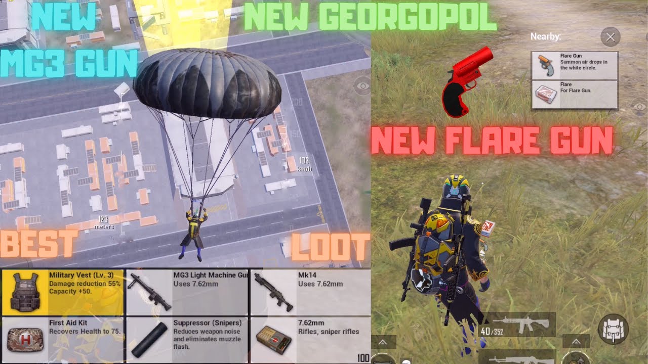 New Flare Gun New MG3 Gun New Georgopol Best Loot In Mission Ignition Mode Pubg update Gameplay