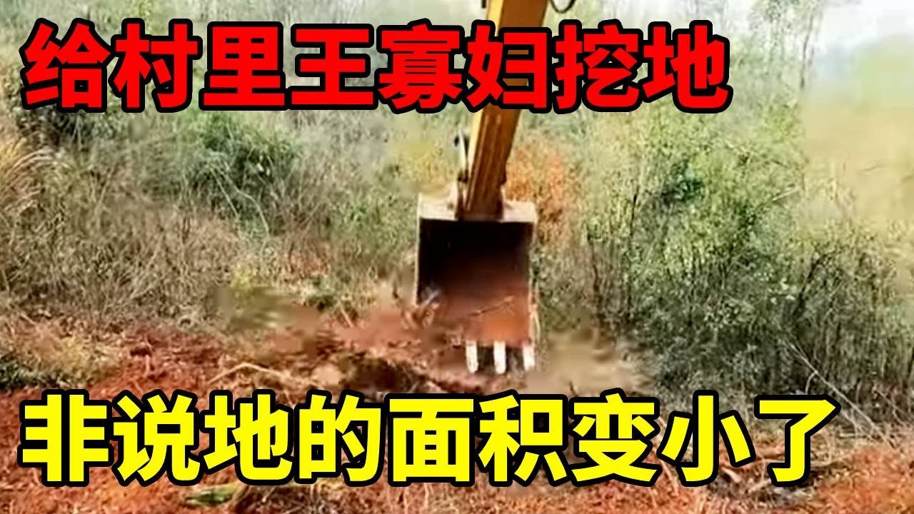 给村里的王寡妇挖地，非说地的面积变小了。#挖掘機 #挖掘機日常 #生活vlog #挖机 #农村 #鱼塘 #解压