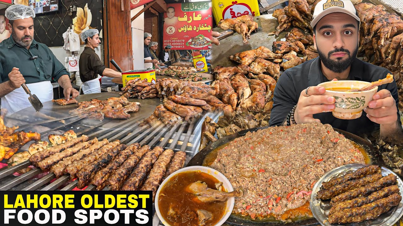 Most Oldest & Famous Street Food Arif Chatkara | Saeen Shahi Kabab | Amjad Desi Murgh in Lahore