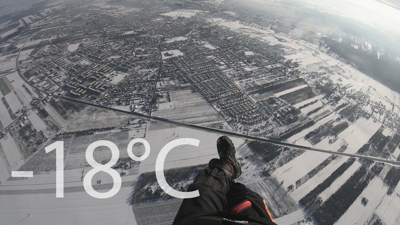 Zimowy lot (-18&deg;C) | PPG Biała Podlaska | 4K