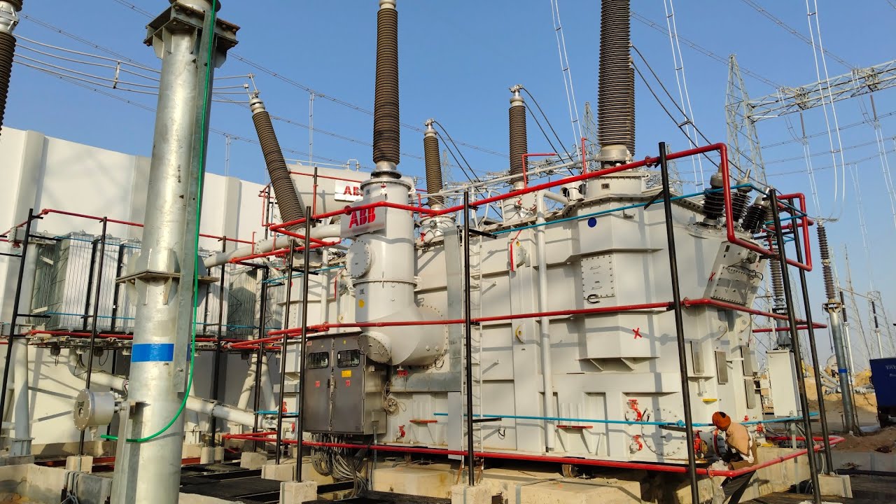 Transformers pehli bar charge hota hai to sound kesa aata hai# PGCIL Sub station # 500 MVA ICT