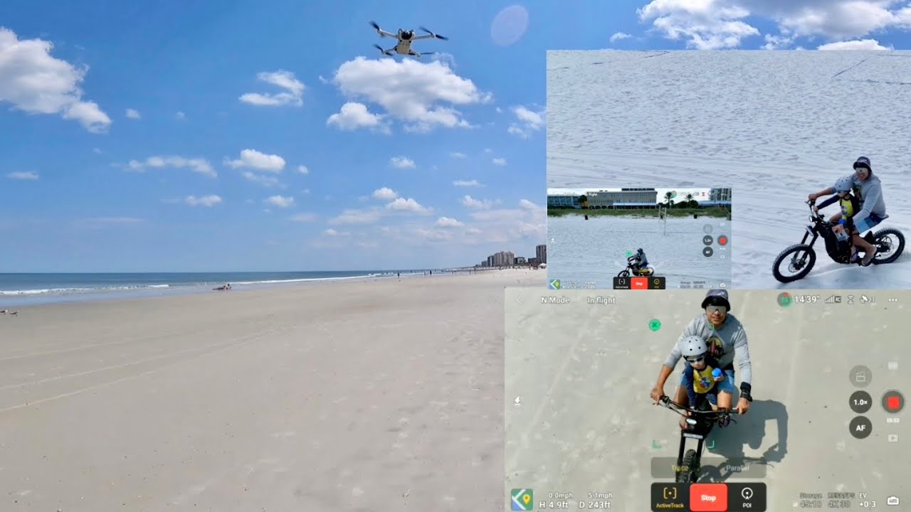 Dji Mini 3 Pro Active track￼ on a Segway Dirt E-Bike; Can it keep￼ walk-through Raw!￼