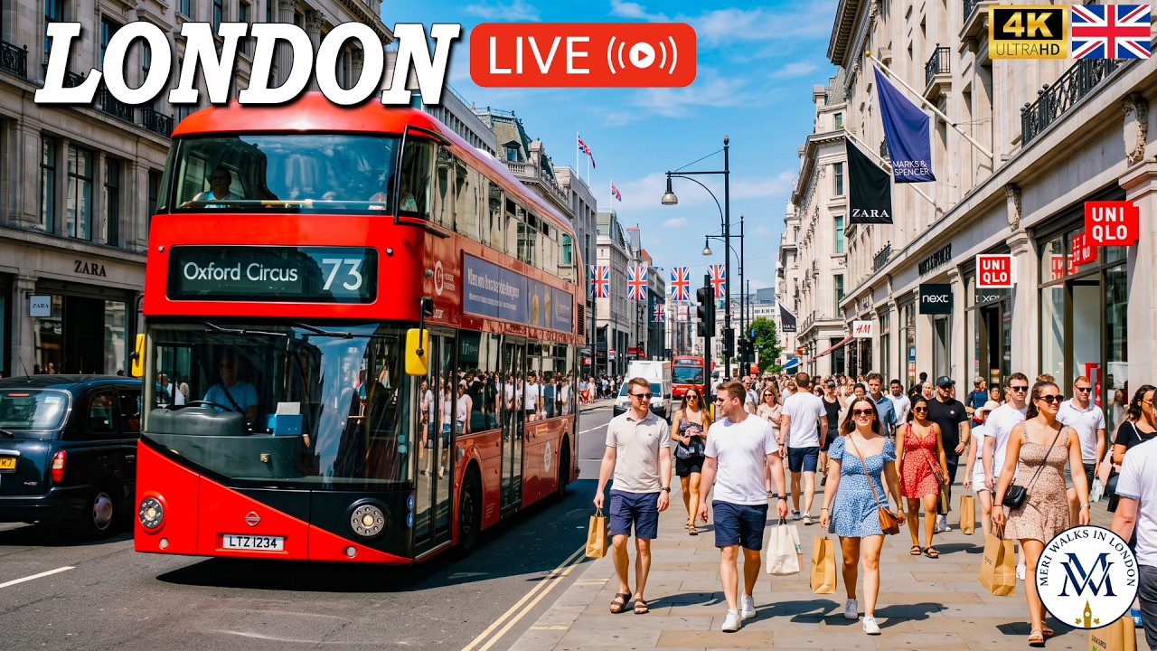 🔴 LIVE LONDON WALKING TOUR 🇬🇧 | Central London Walk | London Streets, Shops & City Life