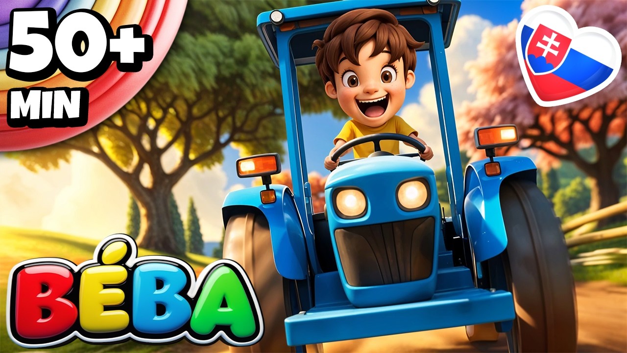ZASA IDE TRAKTOR🚜|🎶Ďalšie pesničky pre deti v slovenčine | BÉBA | 50+ MIN