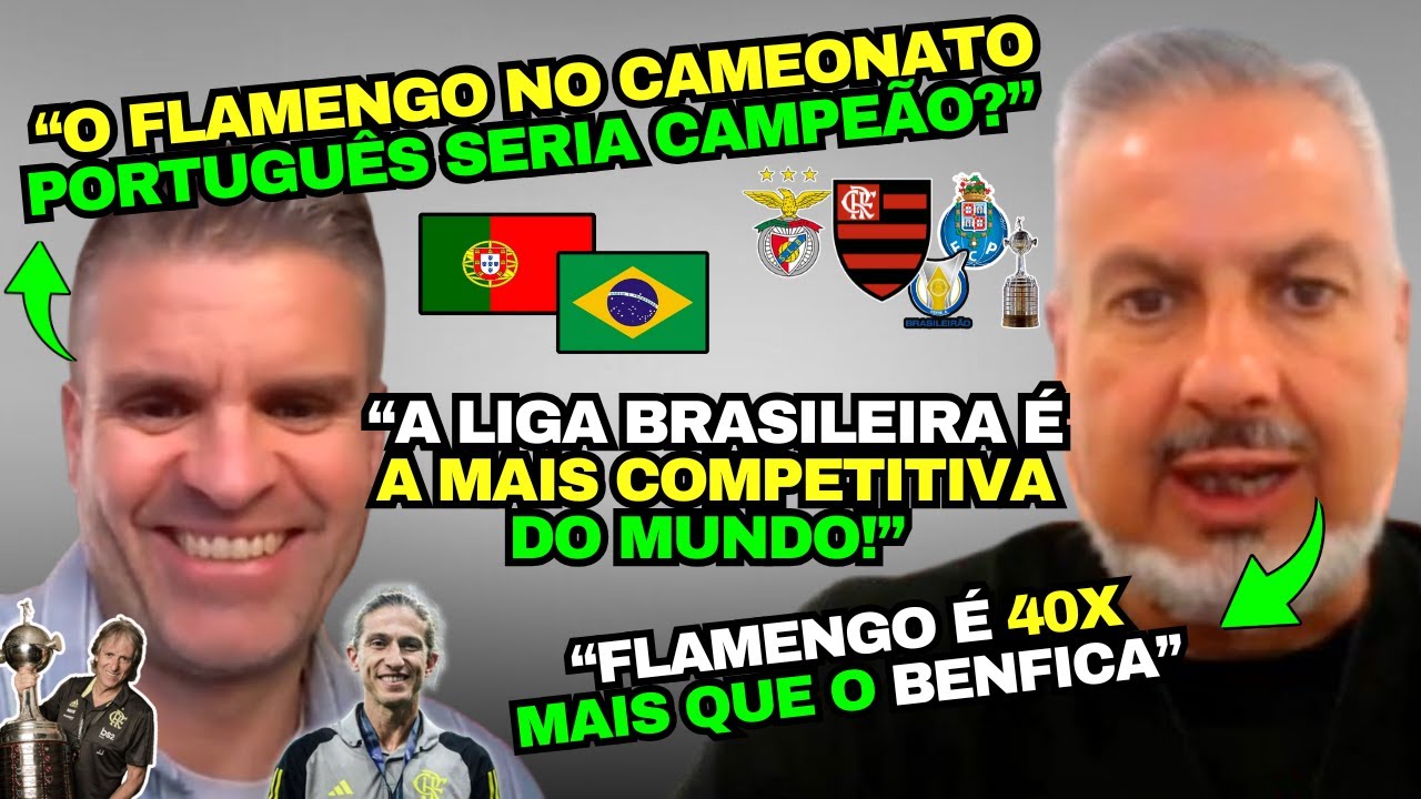 PORTUGUÊS JOSÉ BOTO DIRETOR DO FLAMENGO RASGA ELOGIOS AO FUTEBOL BRASILEIRO PARA IMPRENSA PORTUGAL