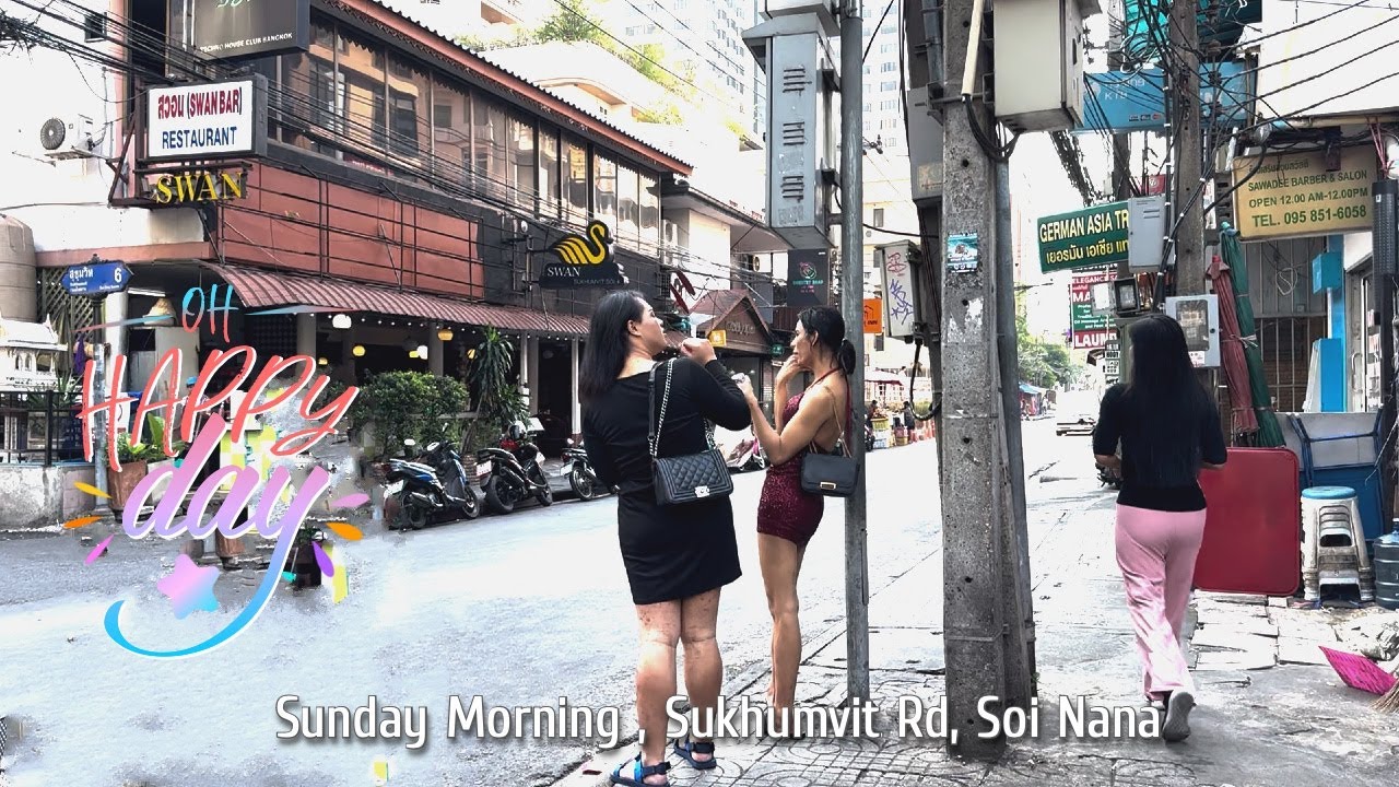 Sunday Morning , Around Asoke to Soi Nana (Sukhumvit Soi 4) ,January 2024 | Bangkok Travel [4K HDR ]