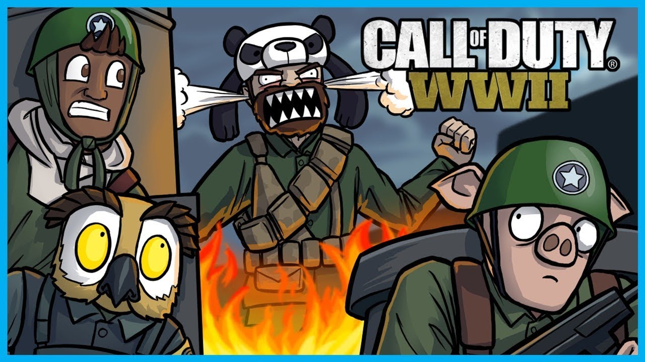 Call of Duty: World War II Funny Moments! - Panda Rage, Triple Grenade, and Trap Defuse Fail! (WW2)