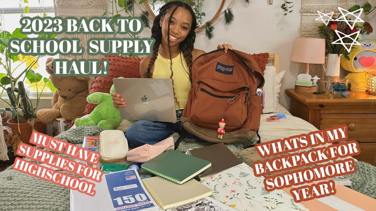 WHATS IN MY BACKPACK FOR HIGHSCHOOL | Back to school supply haul 2023