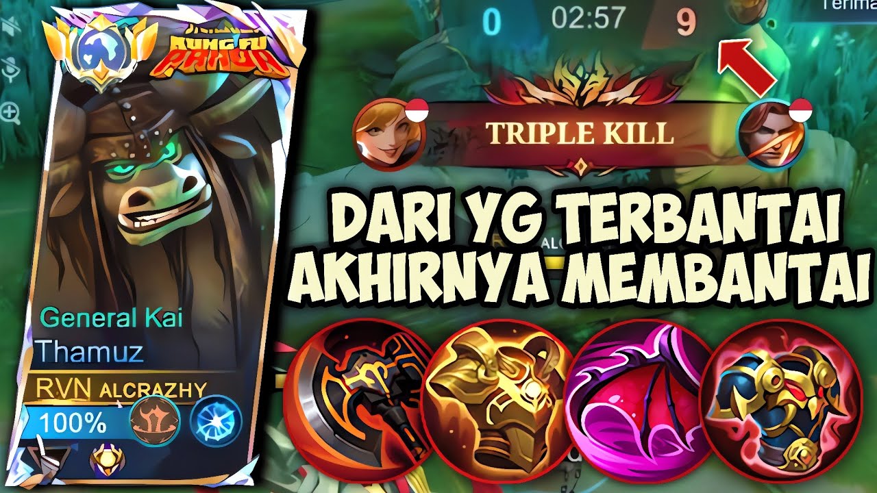 THAMUZ BERJUANG COMEBACK DARI TEAM YANG TERBANTAI‼️GAMEPLAY TOP GLOBAL THAMUZ - MLBB