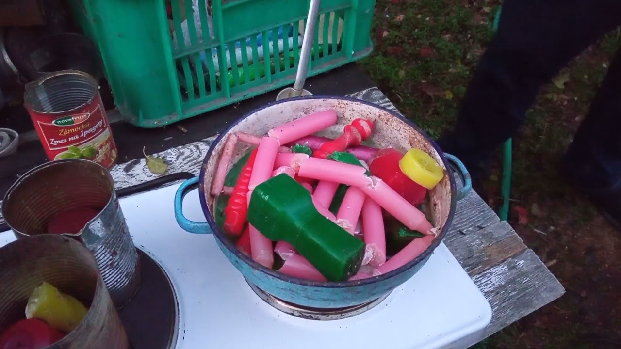 Home made antifrost candles - dom&aacute;ca v&yacute;roba protimrazovej sviece