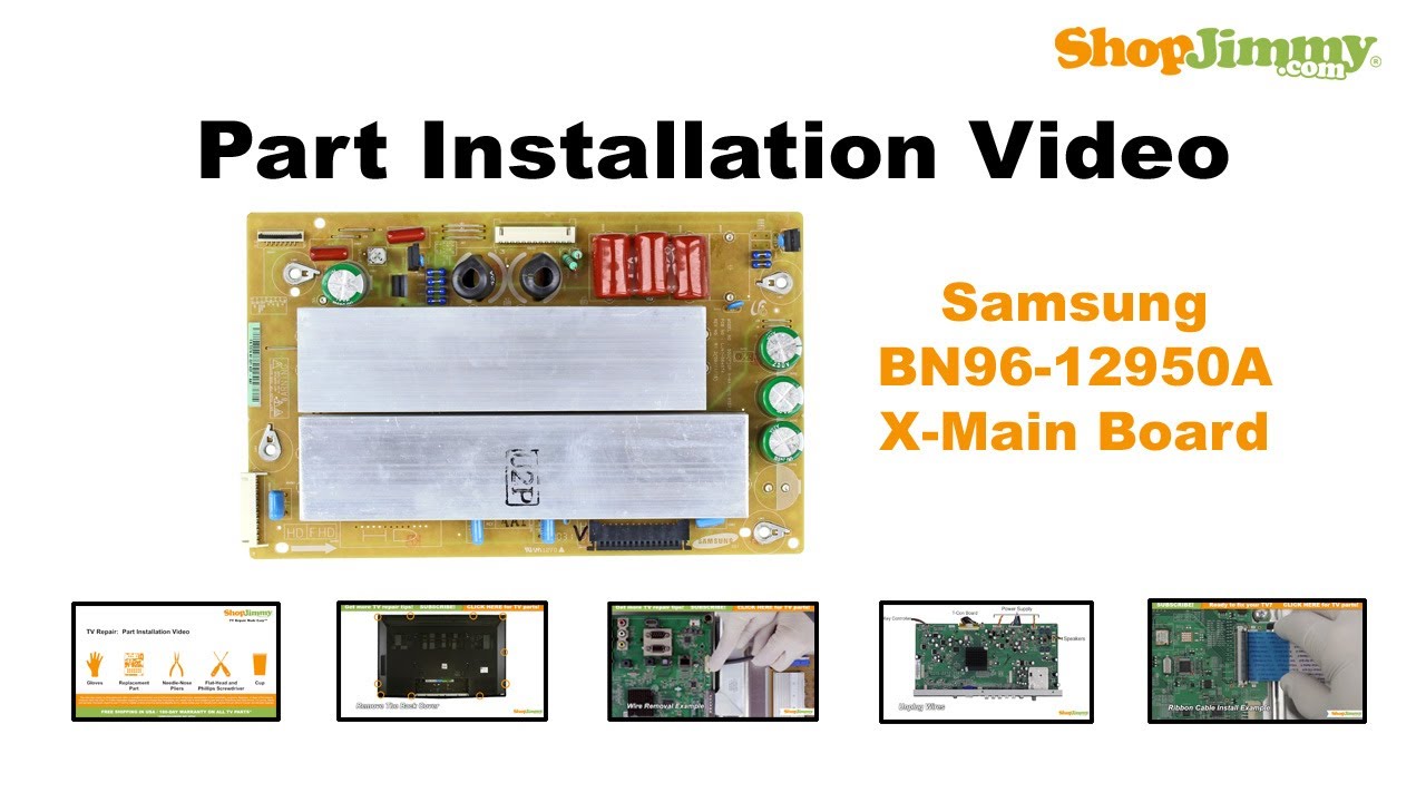 Samsung X-Main Boards Replacement Guide for Plasma TV Repair