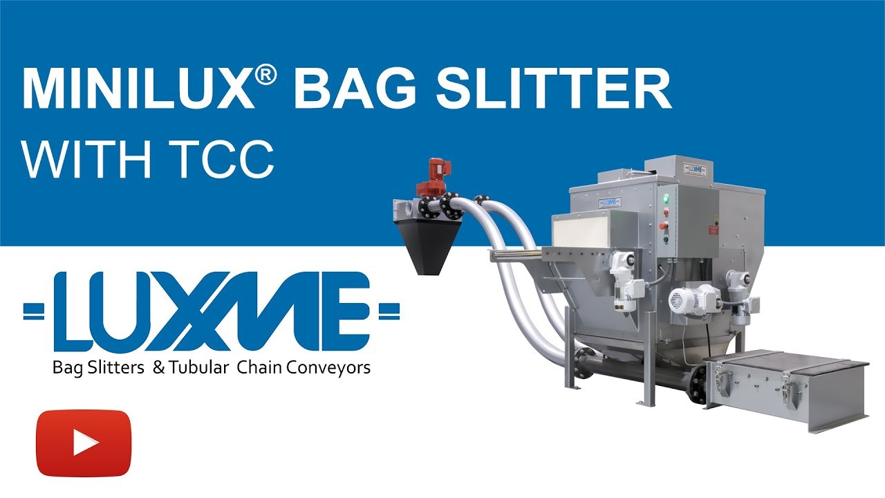 Minilux® Automatic Bag Slitter with Tubular Chain Conveyor - Features and Operation