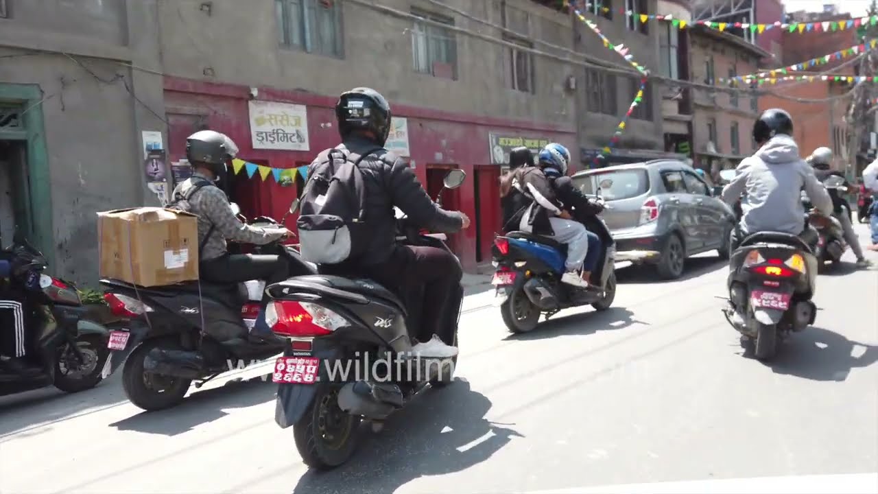 Driving to Thamel from Durbar Marg: Internal Road Tour of Kathmandu Exploring Streets and Landmarks