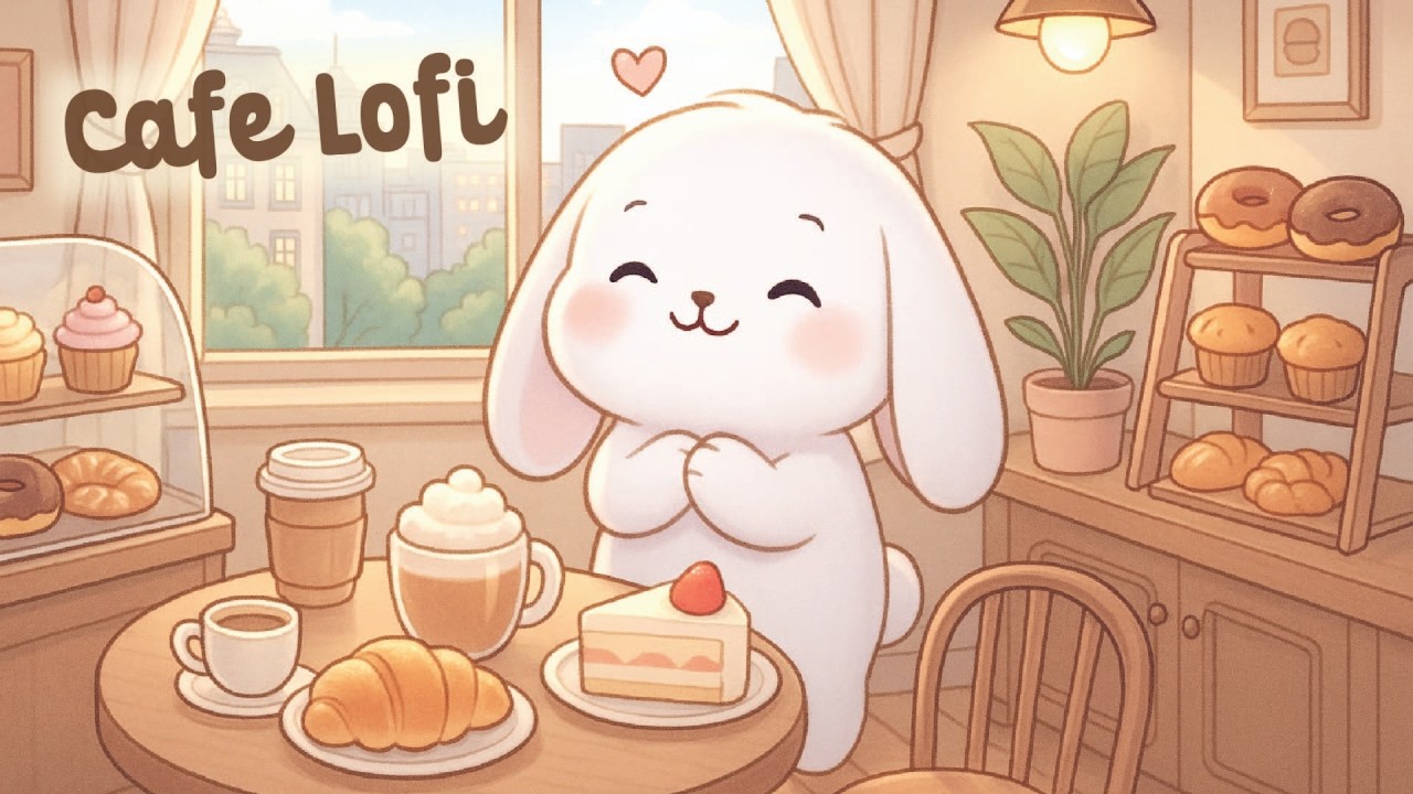 Cafe Lofi Music ☕🍰 4 Hour Happy Lofi Cute Song ✨ relaxing music 🍩 [Lofi Hip Hop]