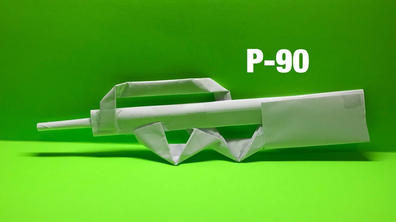 How To Make A Paper P-90 Smg ( Origami Art )