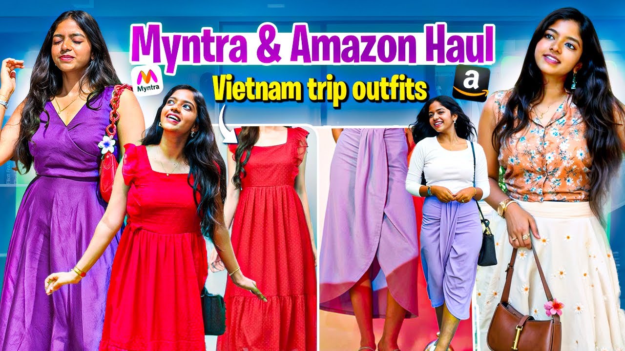🇻🇳Vietnam trip outfit haul🛍️ | Myntra & Amazon haul🥳 | Last minute purchase🤩