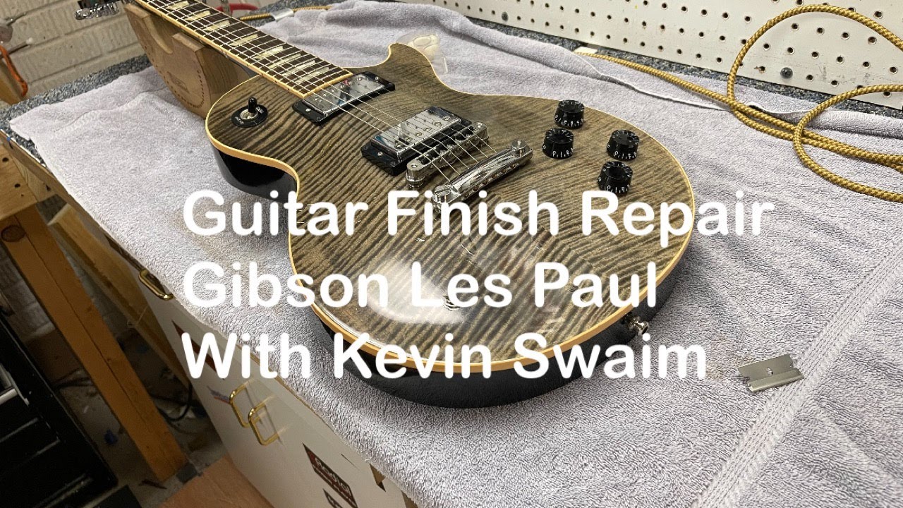 Guitar Finish Repair - Nitro Drop Fill on Gibson Les Paul