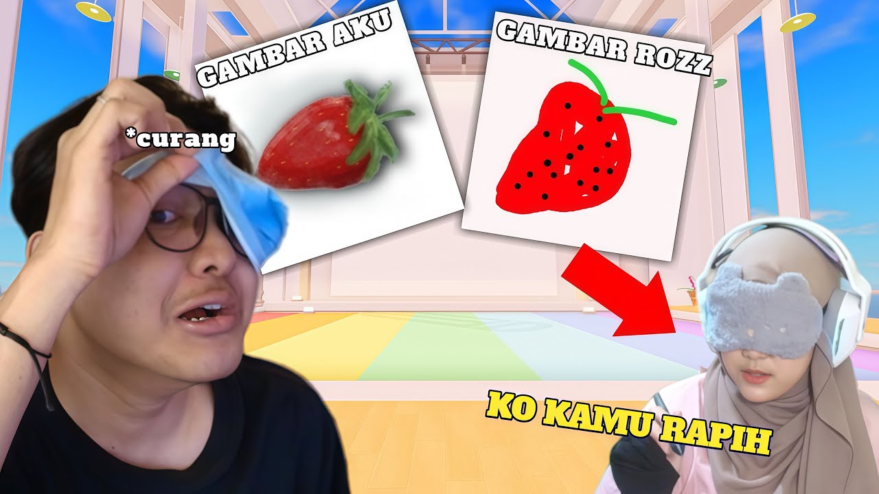 AKU PRANK AJAK ROZZ SPEED DRAW TUTUP MATA !! TAPI AKU DIEM DIEM NGINTIP !!!