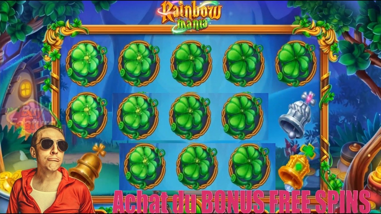 Machine &agrave; sous RAINBOW MANIA ... Une deuxi&egrave;me tentative ! En mode bonus-hunt !