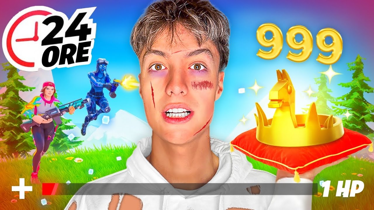 Quante VITTORIE Riesco a Fare con 1 DI VITA in 24 ORE? Fortnite