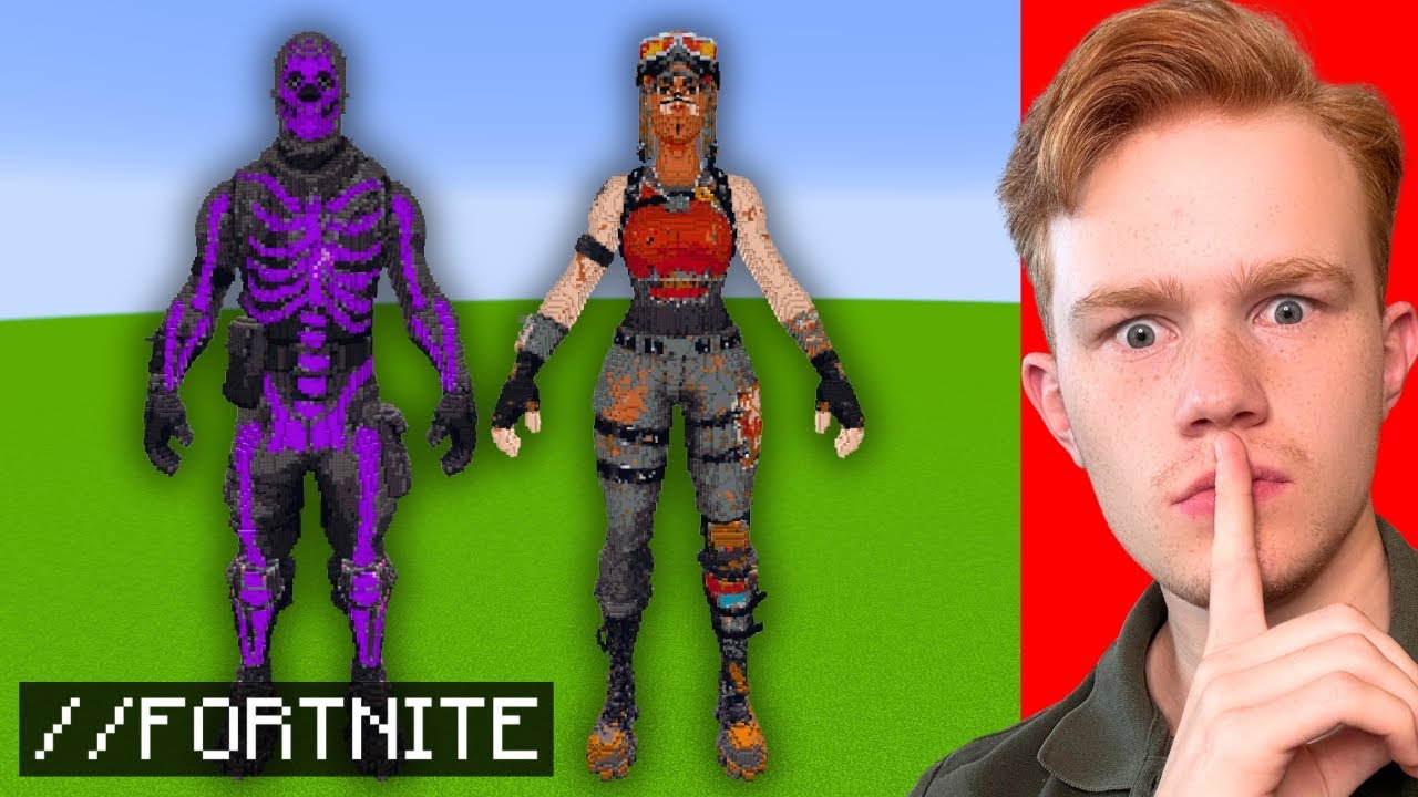 Jag Fuskade Med //FORTNITE I Minecraft Build Battle!