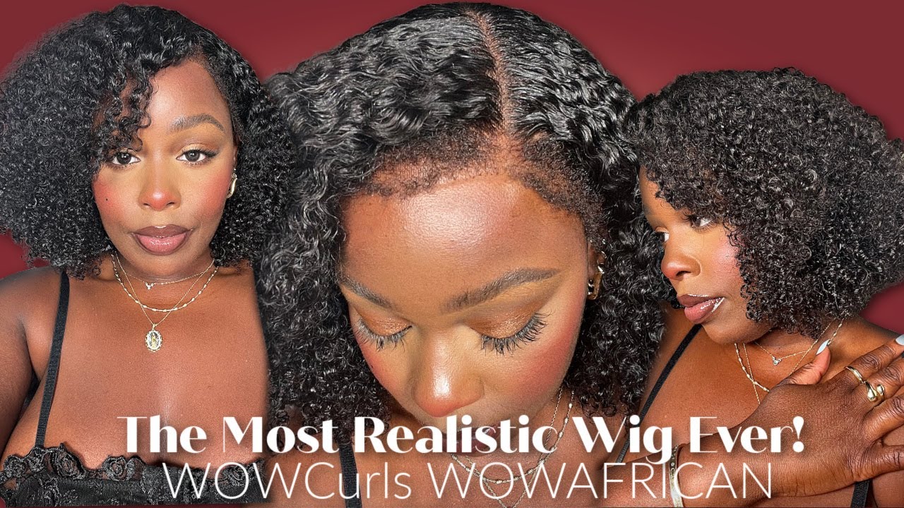 THE MOST REALISTIC CURLY WIG EVER! NO GLUE NOTHING!!!! EASY INSTALL ON & OFF CURLY EDGES WOWAFRICAN
