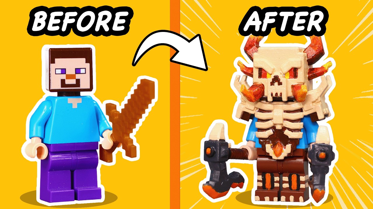 I UPGRADED LEGO Minecraft Minifigures...