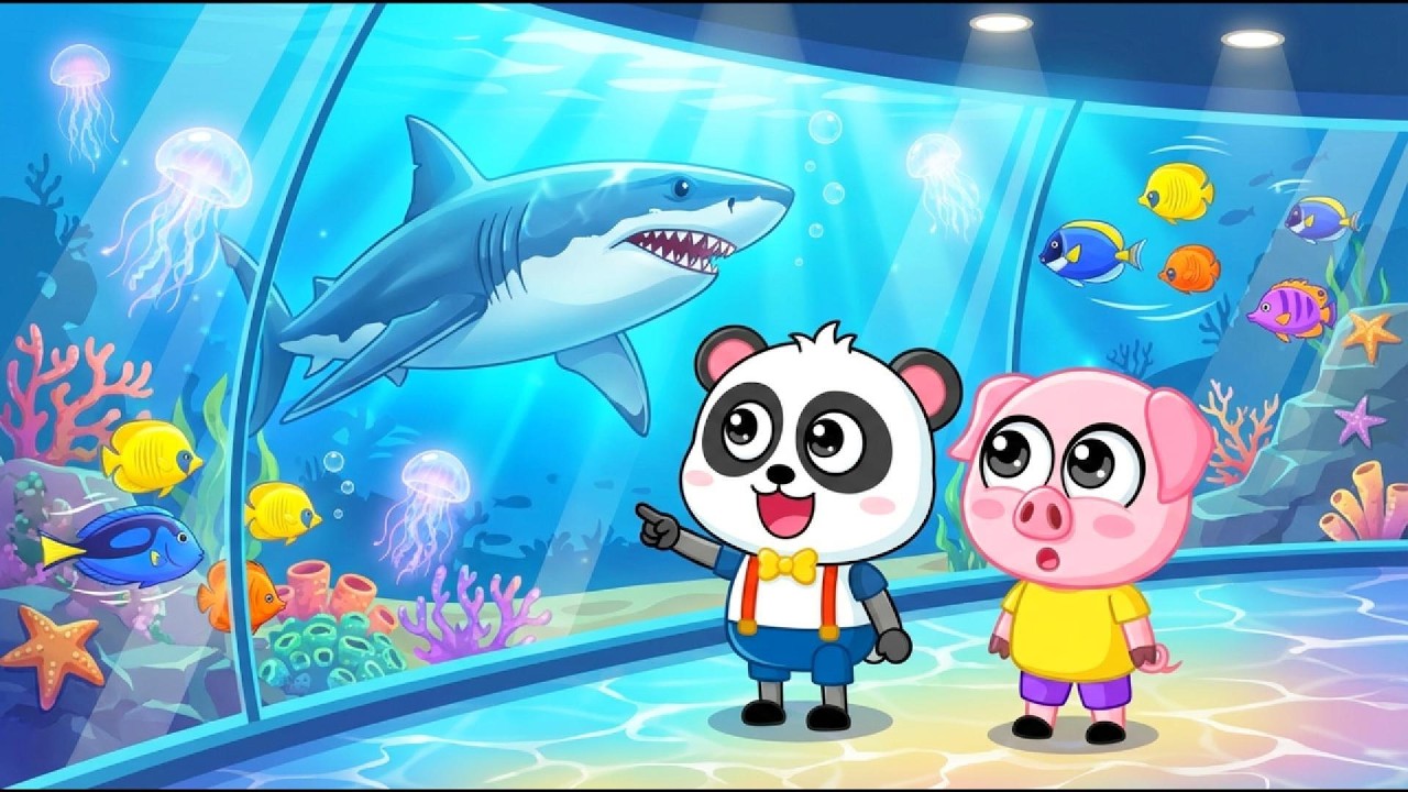 Pandy & Pigi’s Amazing Aquarium Adventure! 🐠🦈 Big Sharks & Colorful Sea Friends 😲😂 | Funny Cartoon