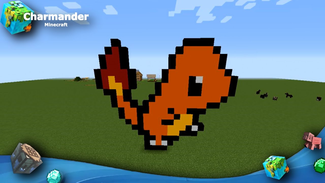 Como fazer a pixel art do Charmander no Minecraft