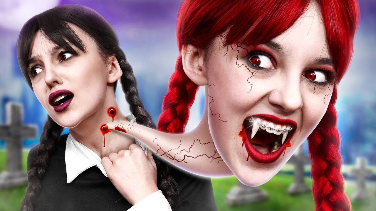 ¡Miércoles Addams se convirtió en vampiro! Me enamoré de un novio espeluznante