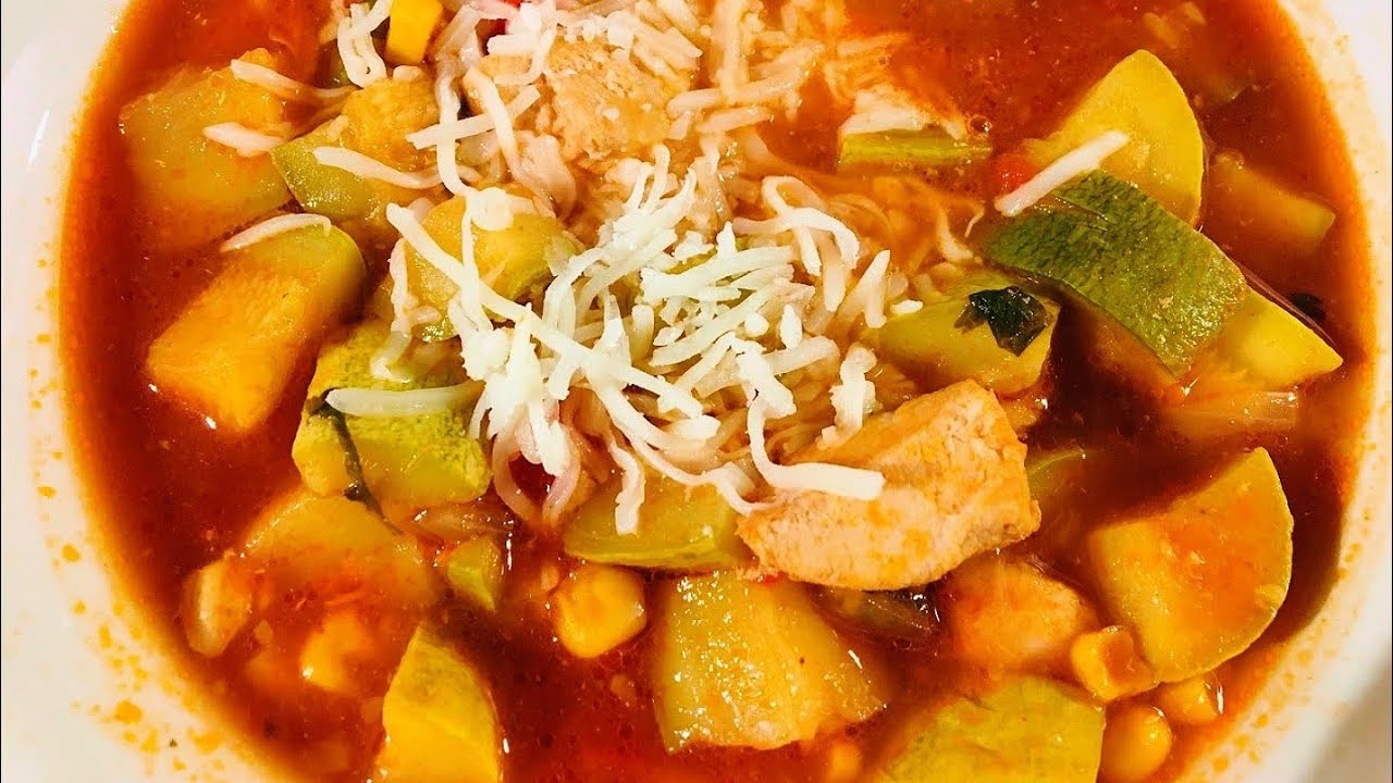 calabacitas con pollo fácil
