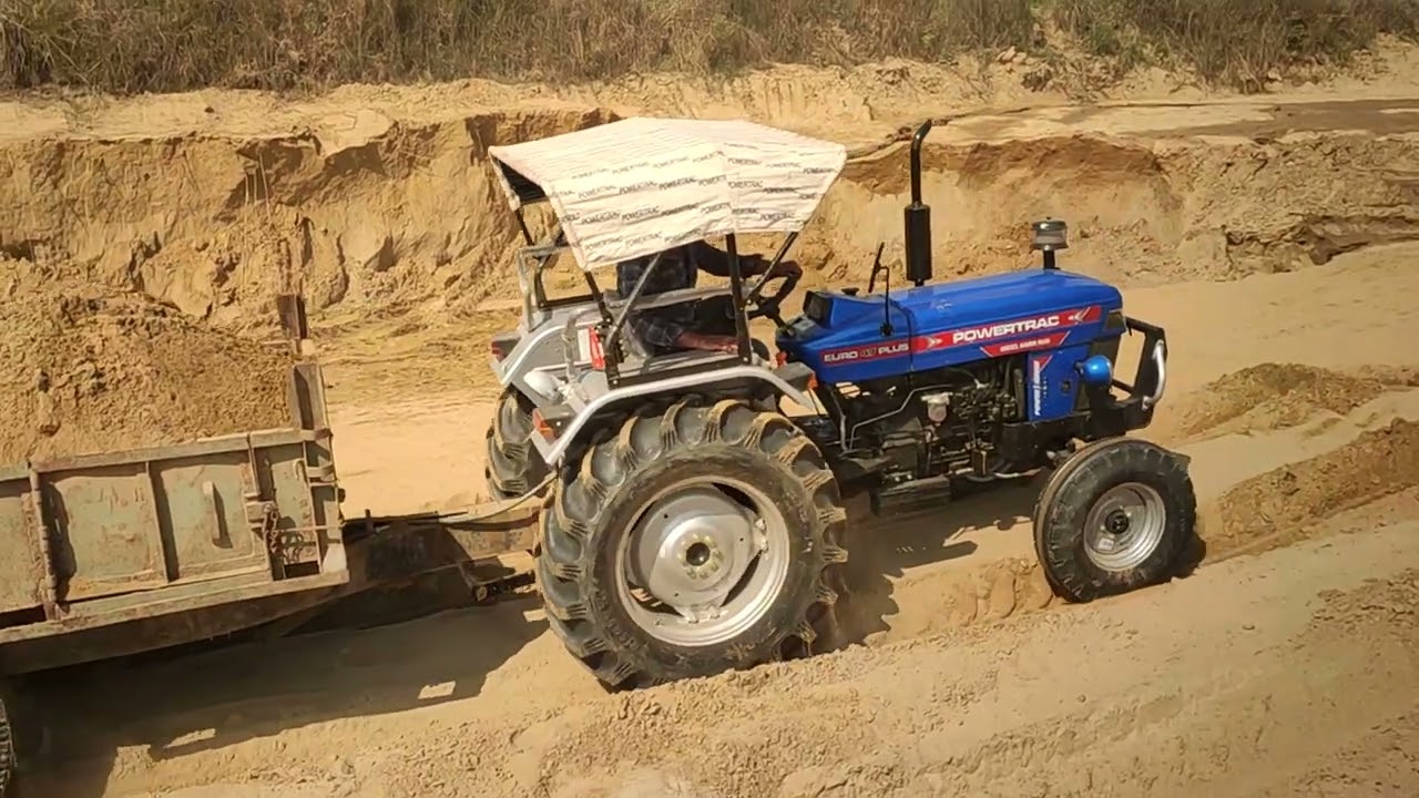 इसकी ताकत देखो केसी है powertrac euro 47 . 50 hp powerhouse series