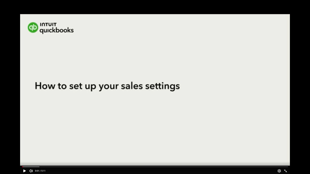 How to set up your sales settings in QuickBooks Online