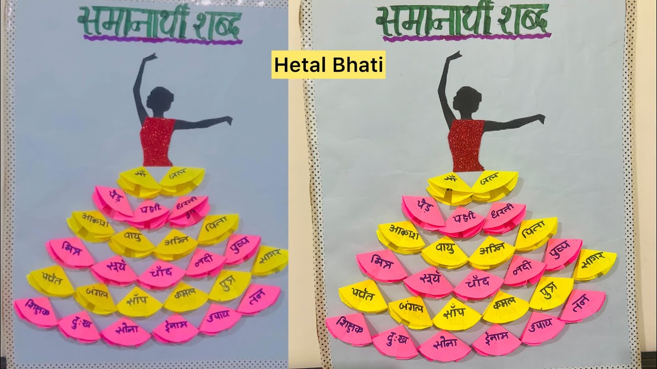 Hindi Samanarthi Shabd Tlm | Hindi  Tlm | Easy tlm Making Ideas #schoolactivity #ideas #craftideas