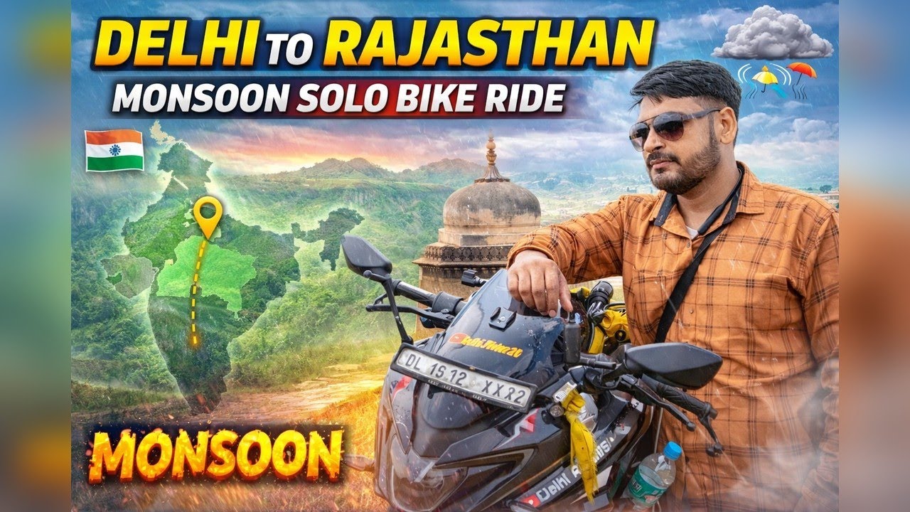 Delhi to Rajasthan Solo Bike Ride | Monsoon Road Trip