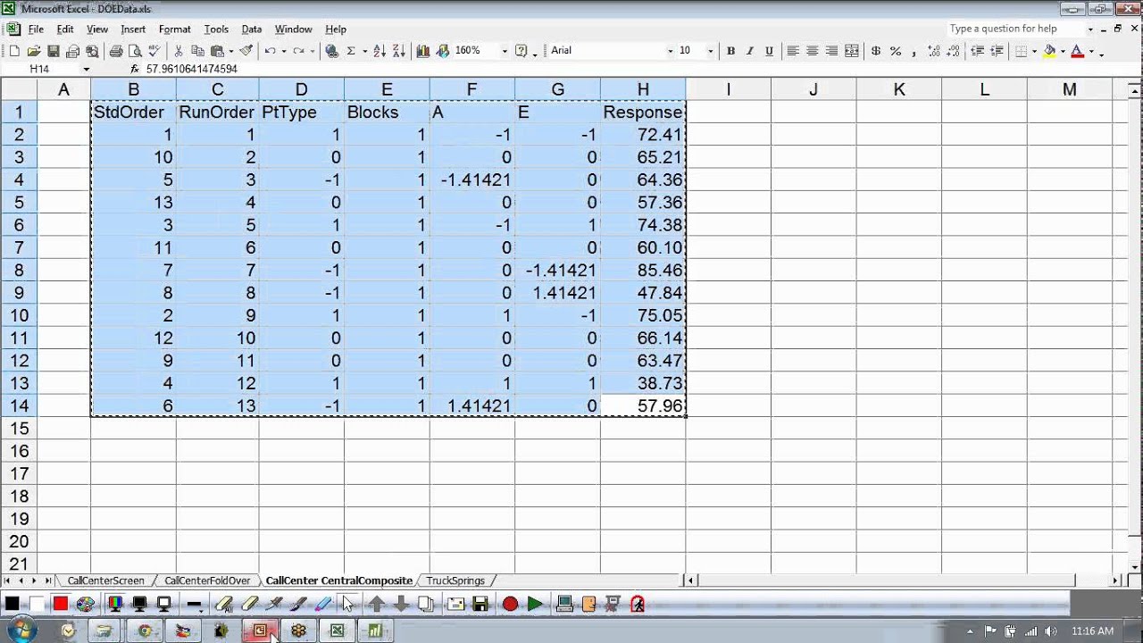 Optimizing DOE