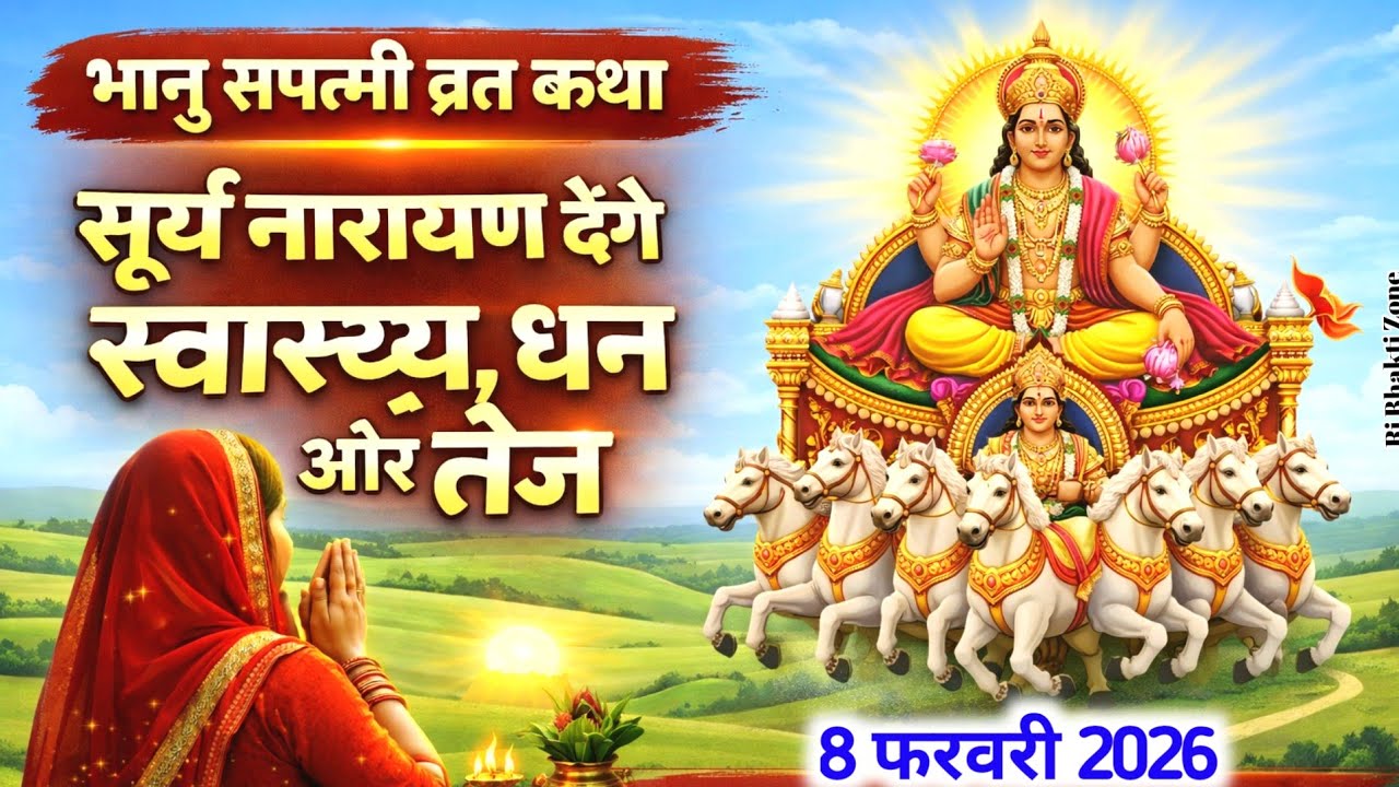 आज सुने भानु सप्तमी की दिव्य कथा मिलेगी सूर्यदेव की कृपा स्वास्थ्य, धन और तेज | Bhanu Saptami Katha