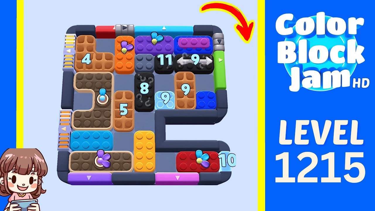 Color Block Jam Level 1215 Solution Walkthrough