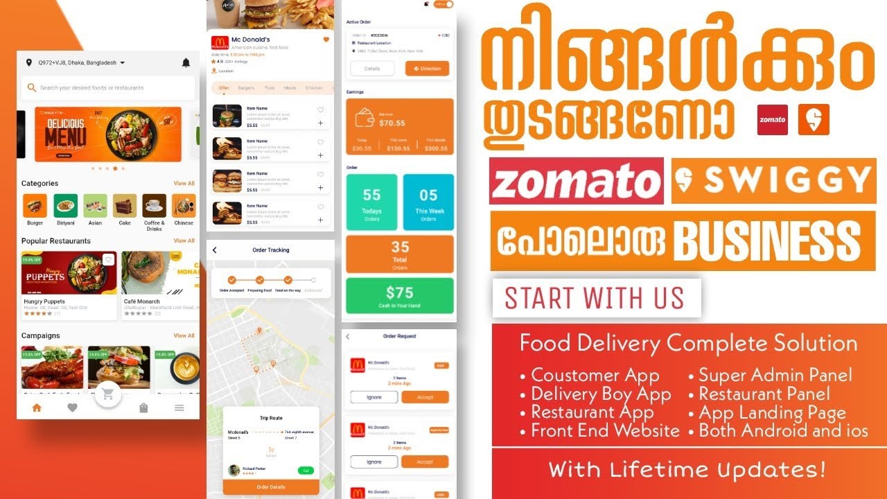 How to Make an App Like Swiggy,Zomato,UberEats🍔| Start Yourown Food Delivery Business