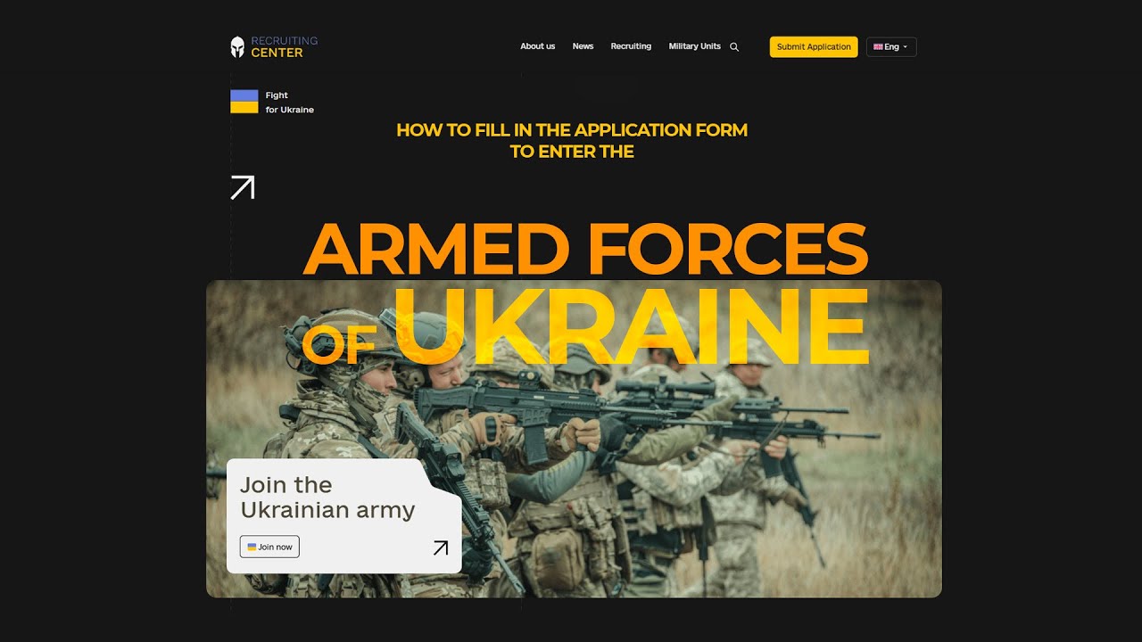 [ENG] How to register to join the Armed Forces of Ukraine: Step by step