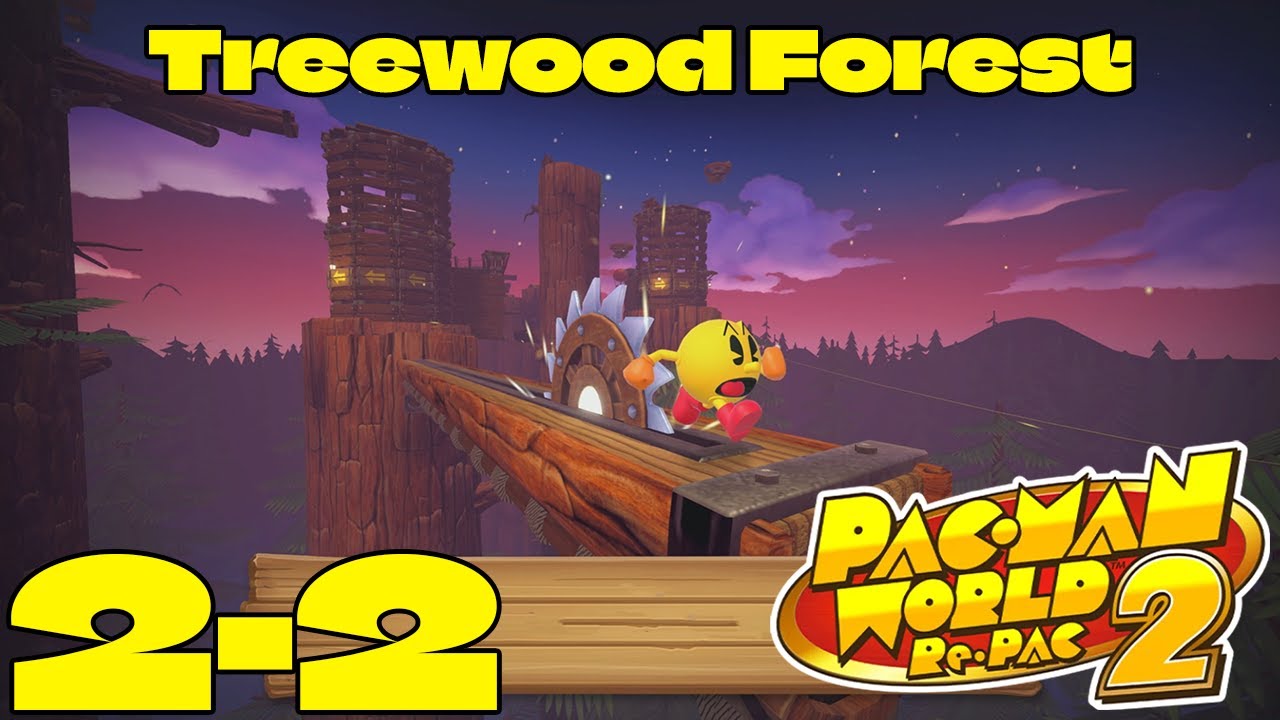 2-2 Treewood Forest all fruits 100% Pac-Man World 2 Re-Pac Gameplay